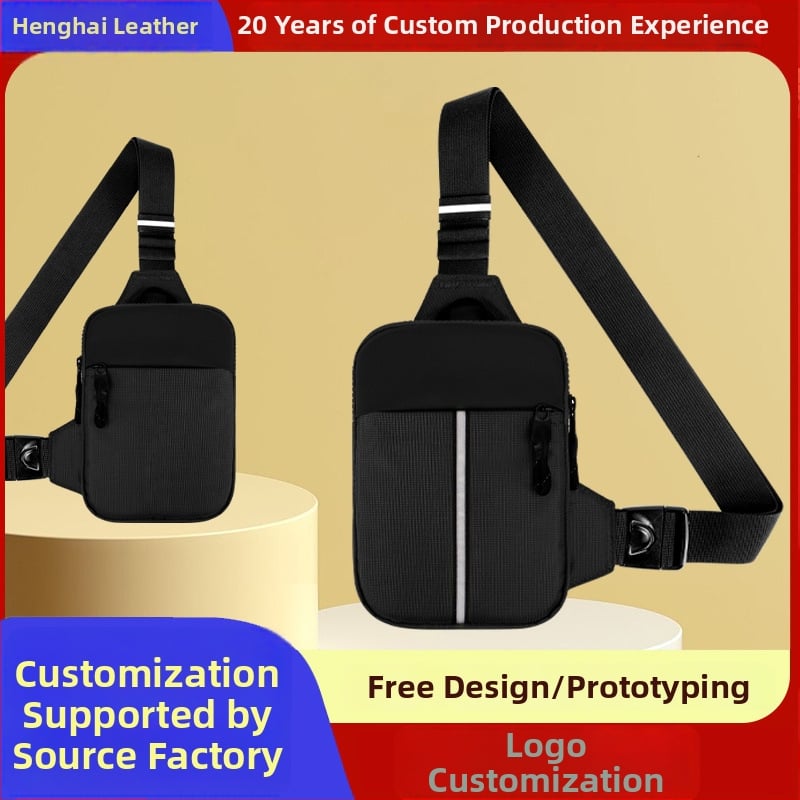 Henghai Oxford torbica za prsa sa zatvaračem – više džepova, džep za telefon, laminirani pretinac