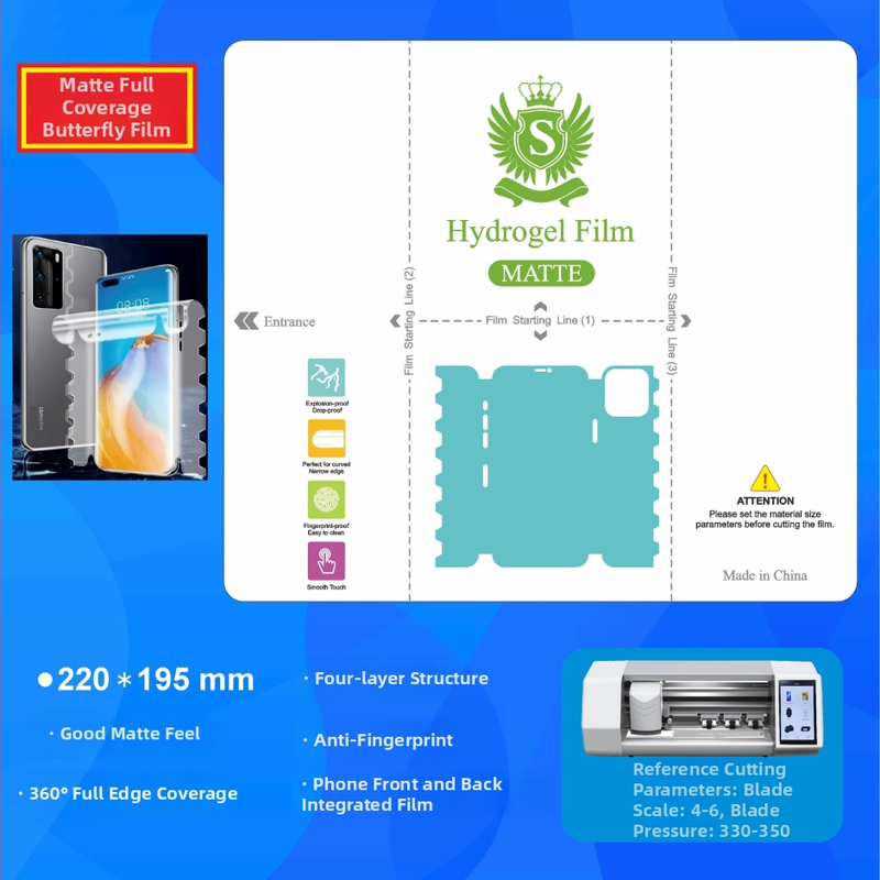 TPU hydrogel ochranná fólia pre tablety – HD matný povrch, plné pokrytie, samoopravný film