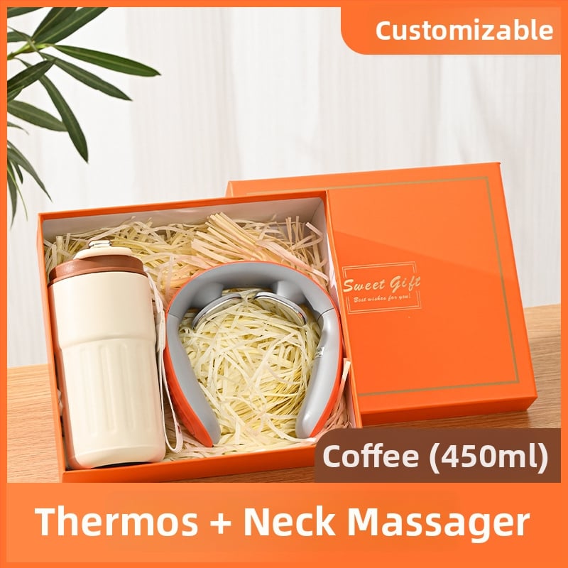 Üzleti ajándék termosz bögre egyedi logóval – 316 rozsdamentes acél, vákuum szigetelés 0–6 óra, nyomtatható logó, hordozó zsinórral, díszdobozos csomagolás