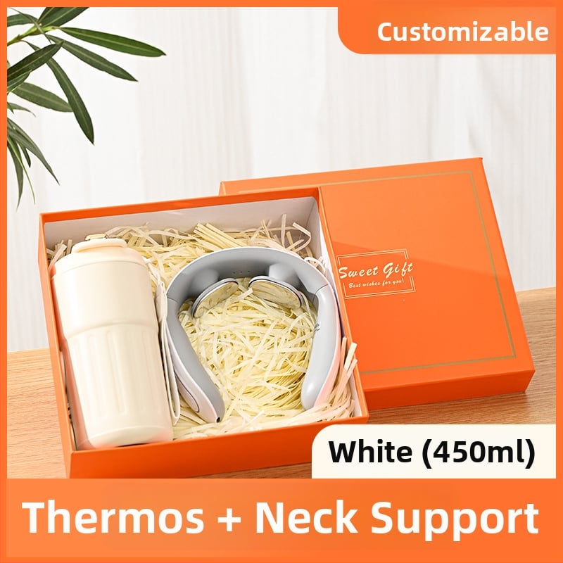 Üzleti ajándék termosz bögre egyedi logóval – 316 rozsdamentes acél, vákuum szigetelés 0–6 óra, nyomtatható logó, hordozó zsinórral, díszdobozos csomagolás