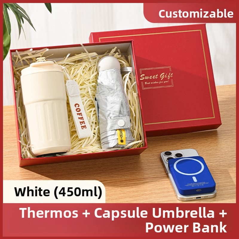 Üzleti ajándék termosz bögre egyedi logóval – 316 rozsdamentes acél, vákuum szigetelés 0–6 óra, nyomtatható logó, hordozó zsinórral, díszdobozos csomagolás