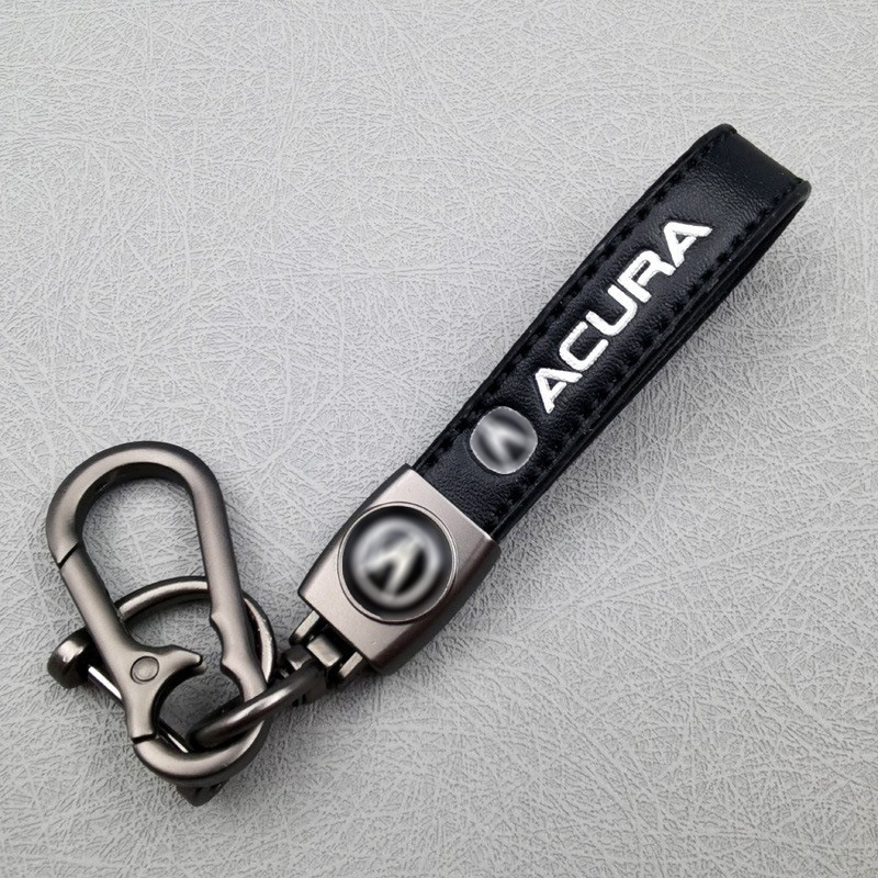 Privjesak za ključeve automobila od kože s logom, minimalistički dizajn, kopča u obliku osmice