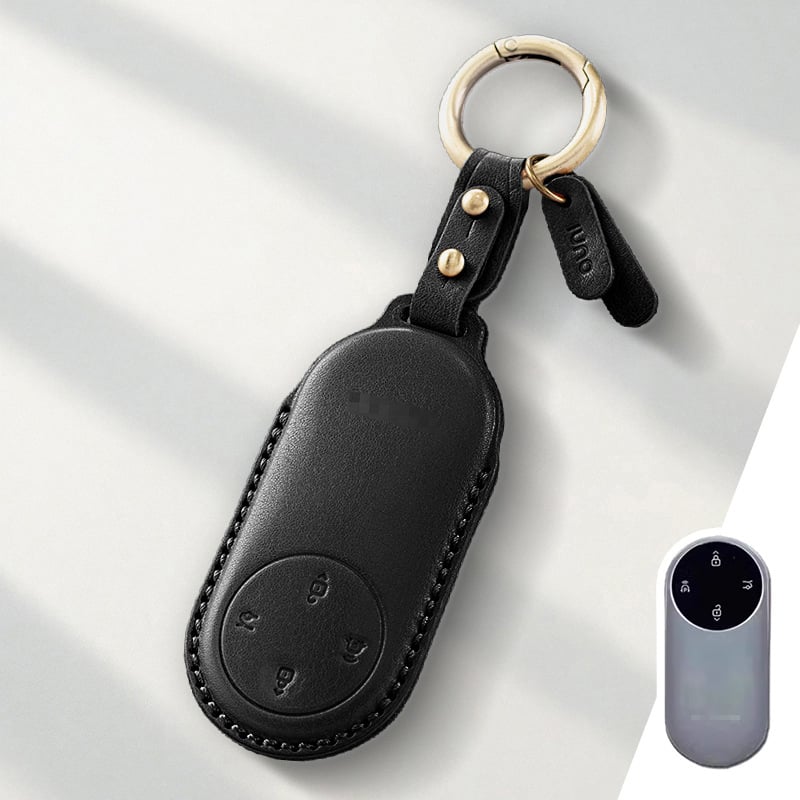 Калъф за ключ Wenjie за M9/M8/M7, обновено издание, кожено покритие от говежда кожа