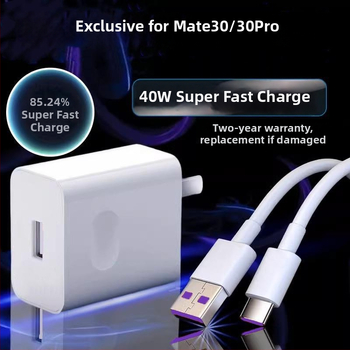 Kainuo Huawei Mate30 γρήγορη κεφαλή φόρτισης με αναδιπλούμενο σιλικόν, 40W, 5A