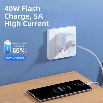 Kainuo Huawei Mate30 γρήγορη κεφαλή φόρτισης με αναδιπλούμενο σιλικόν, 40W, 5A