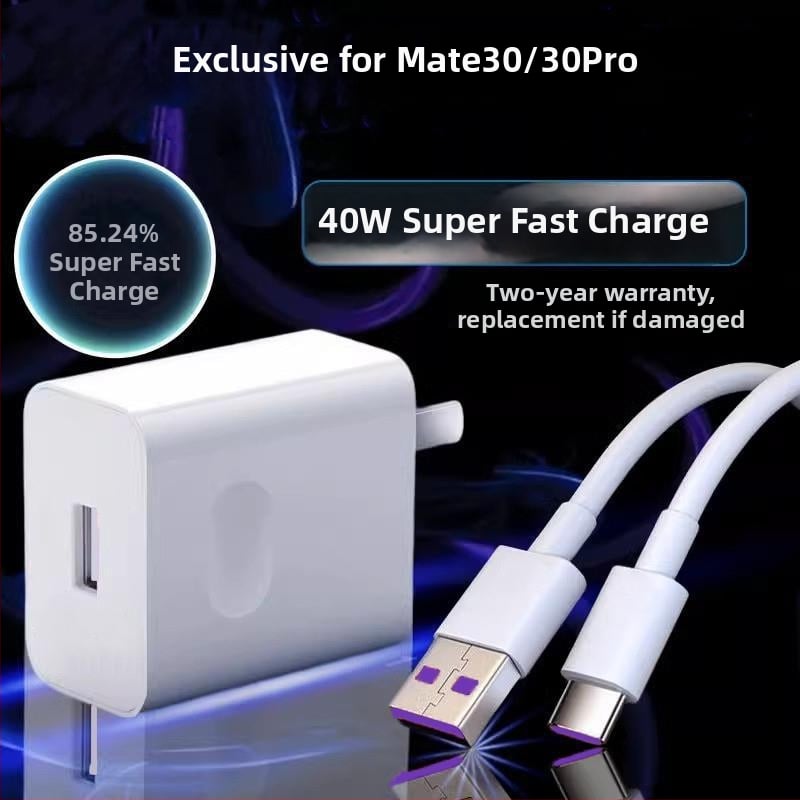 Kainuo Huawei Mate30 γρήγορη κεφαλή φόρτισης με αναδιπλούμενο σιλικόν, 40W, 5A