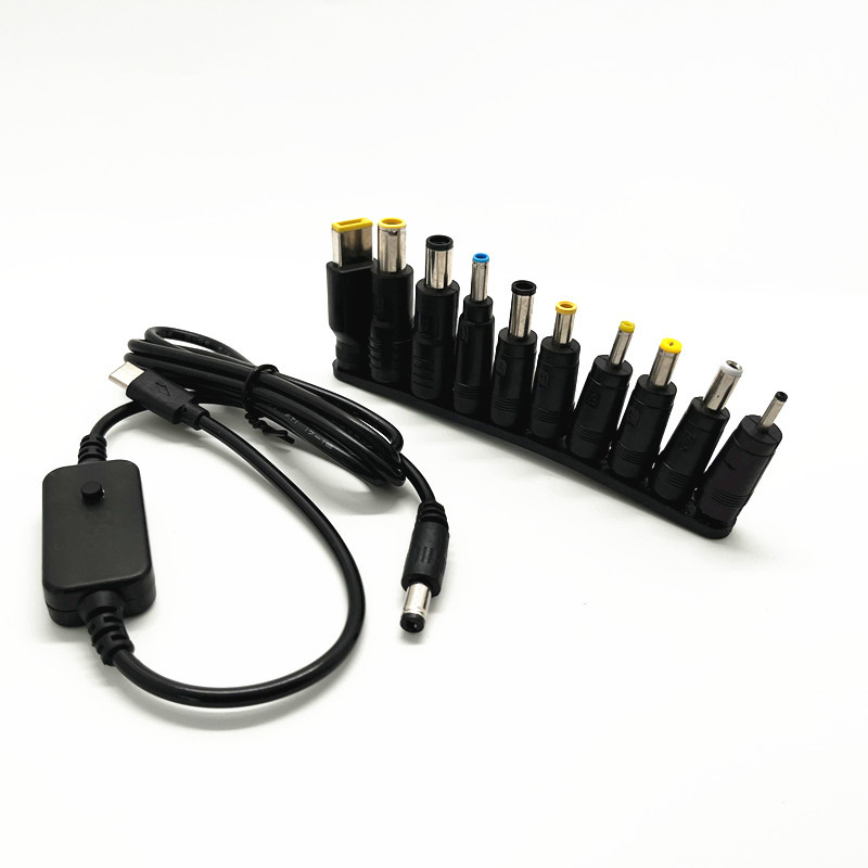 PD állítható Type-C férfi–DC tápkábel, 5-12-20V, 1,2 m, optikai modemhez, routerhez és laptophoz