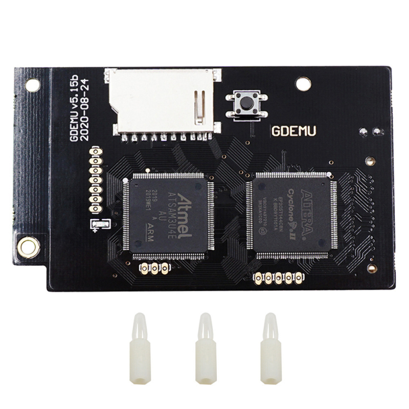 Dreamcast GDEMU V5.15B optikai meghajtó panel kártyaolvasóval és SD-kártya bővítő tartóval