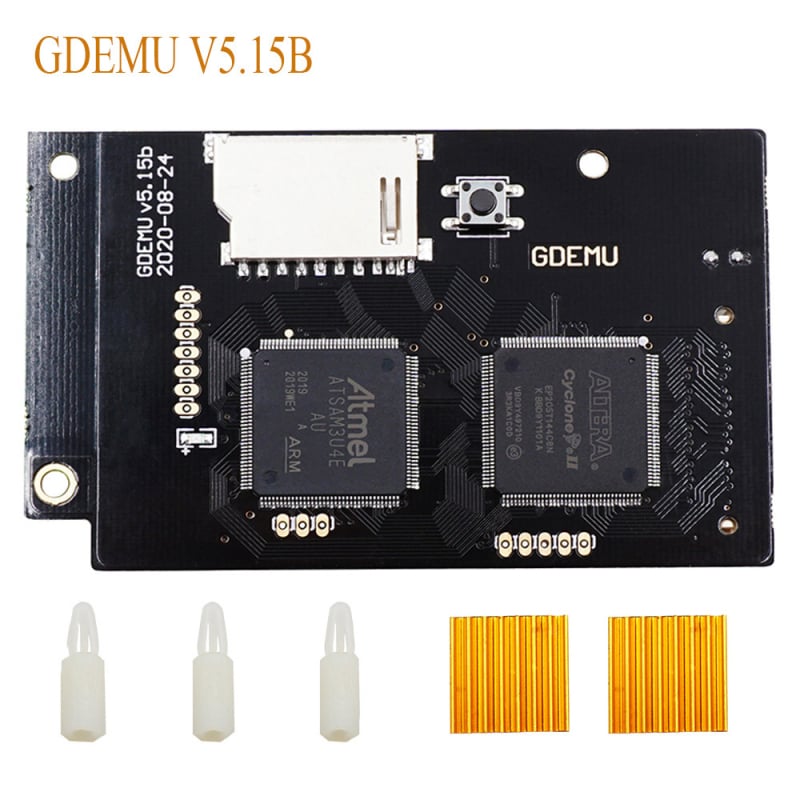 Dreamcast GDEMU V5.15B optikai meghajtó panel kártyaolvasóval és SD-kártya bővítő tartóval