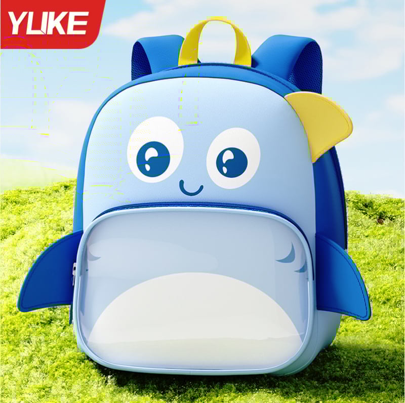 Rucsac pentru copii cu compartiment uscat/moc, impermeabil, model Cartoon, material poliester + EVA, unisex, pentru utilizare în aer liber