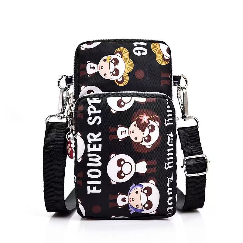 Чанта за мобилен телефон за жени, кръстосана мини чанта, Oxford плат, цип, вътрешен джоб с цип, вертикална квадратна форма, Baobaohui