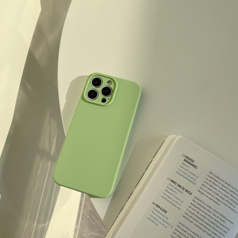 Θήκη για iPhone 14 Pro Max από υγρή σιλικόνη και TPU, μονόχρωμο στυλ Ins, δυνατότητα προσαρμογής