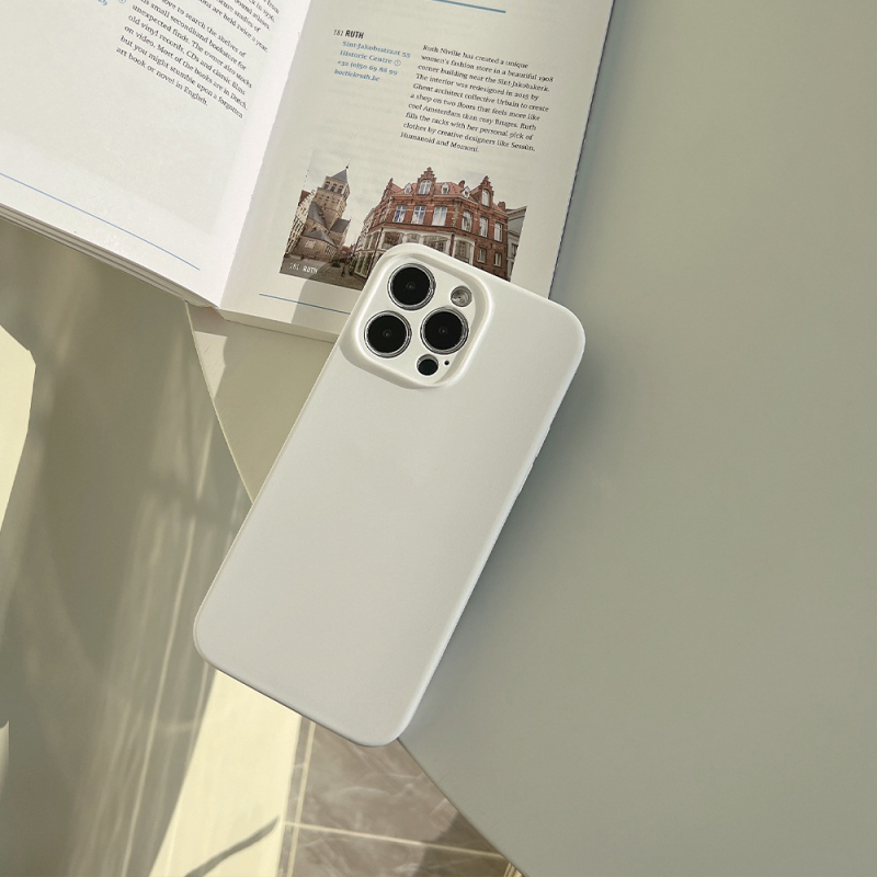 Θήκη για iPhone 14 Pro Max από υγρή σιλικόνη και TPU, μονόχρωμο στυλ Ins, δυνατότητα προσαρμογής