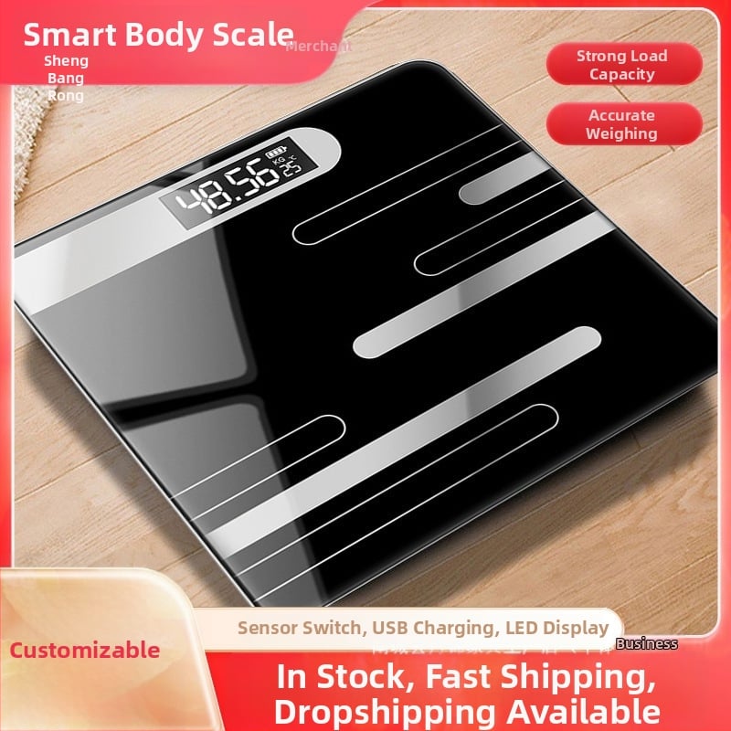 Cântar corporal electronic, reîncărcabil, cu imprimare