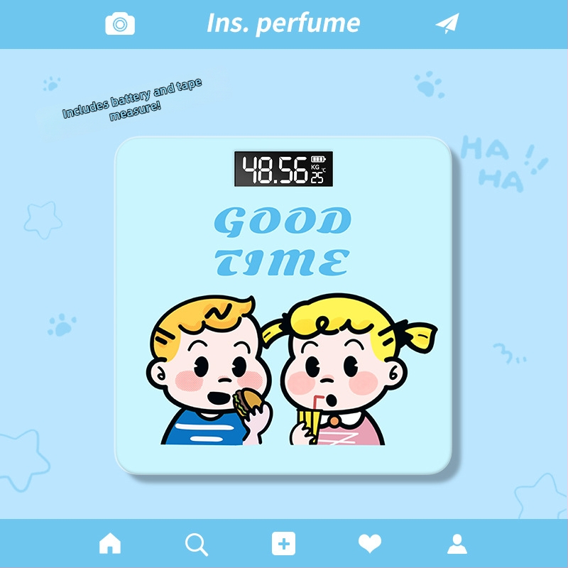 Cântar electronic de greutate, stil desen animat, alimentare cu baterie, capacitate maximă 180 kg