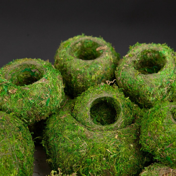 Haoyi keramikas sūnu bumbas augu pods — Dendrobija orhidejas mikro ainavas podiņš, kartona iepakojums, gatavs novietošanai