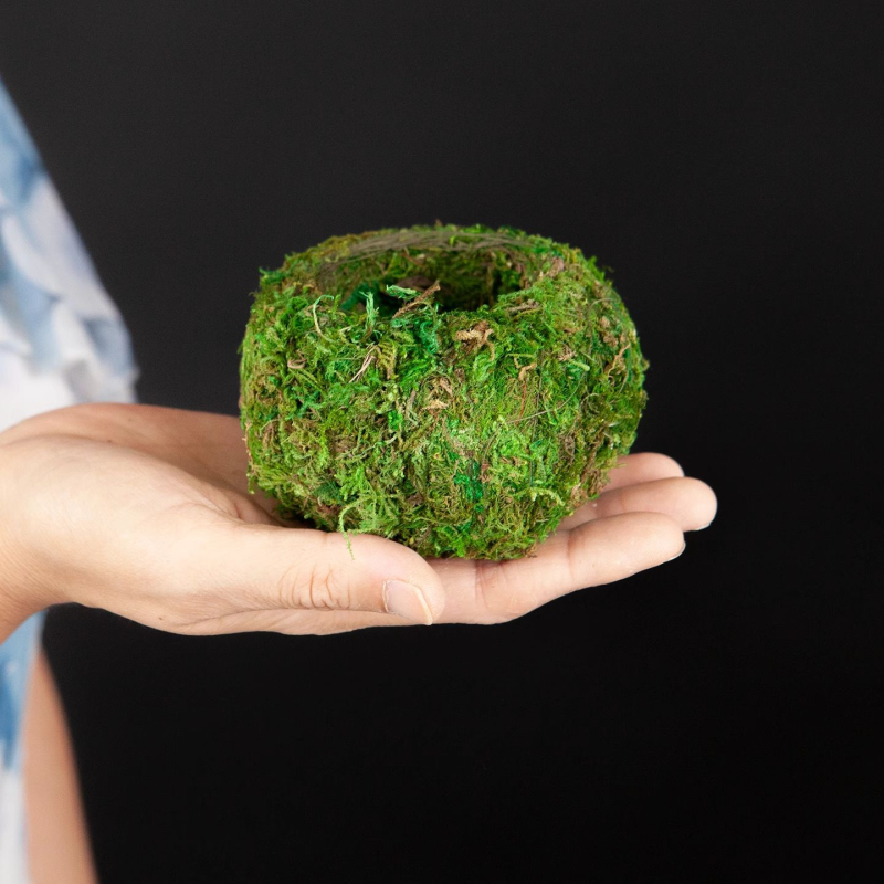 Haoyi keramikas sūnu bumbas augu pods — Dendrobija orhidejas mikro ainavas podiņš, kartona iepakojums, gatavs novietošanai