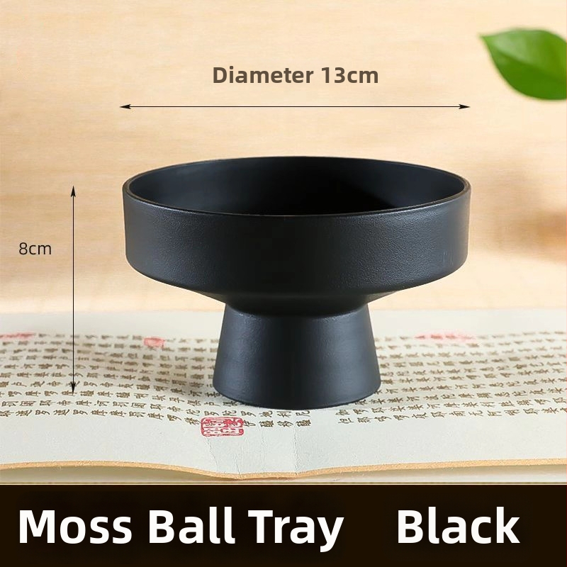 Haoyi keramikas sūnu bumbas augu pods — Dendrobija orhidejas mikro ainavas podiņš, kartona iepakojums, gatavs novietošanai