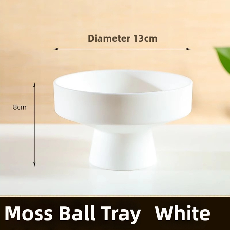 Haoyi keramikas sūnu bumbas augu pods — Dendrobija orhidejas mikro ainavas podiņš, kartona iepakojums, gatavs novietošanai