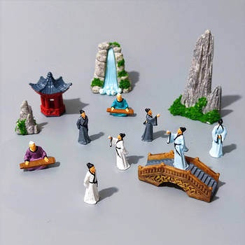 Figură din rășină pentru micro peisaj în stil chinezesc (Material: rășină; Formă: Figură; Stil: chinezesc; Confecționare manuală; Personalizare: Xinghong)