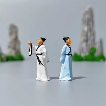 Figură din rășină pentru micro peisaj în stil chinezesc (Material: rășină; Formă: Figură; Stil: chinezesc; Confecționare manuală; Personalizare: Xinghong)