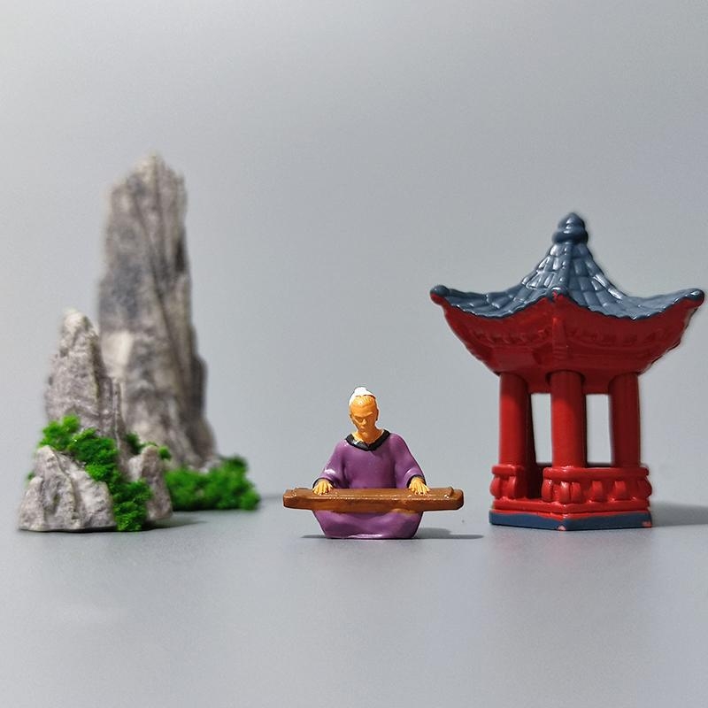 Figură din rășină pentru micro peisaj în stil chinezesc (Material: rășină; Formă: Figură; Stil: chinezesc; Confecționare manuală; Personalizare: Xinghong)