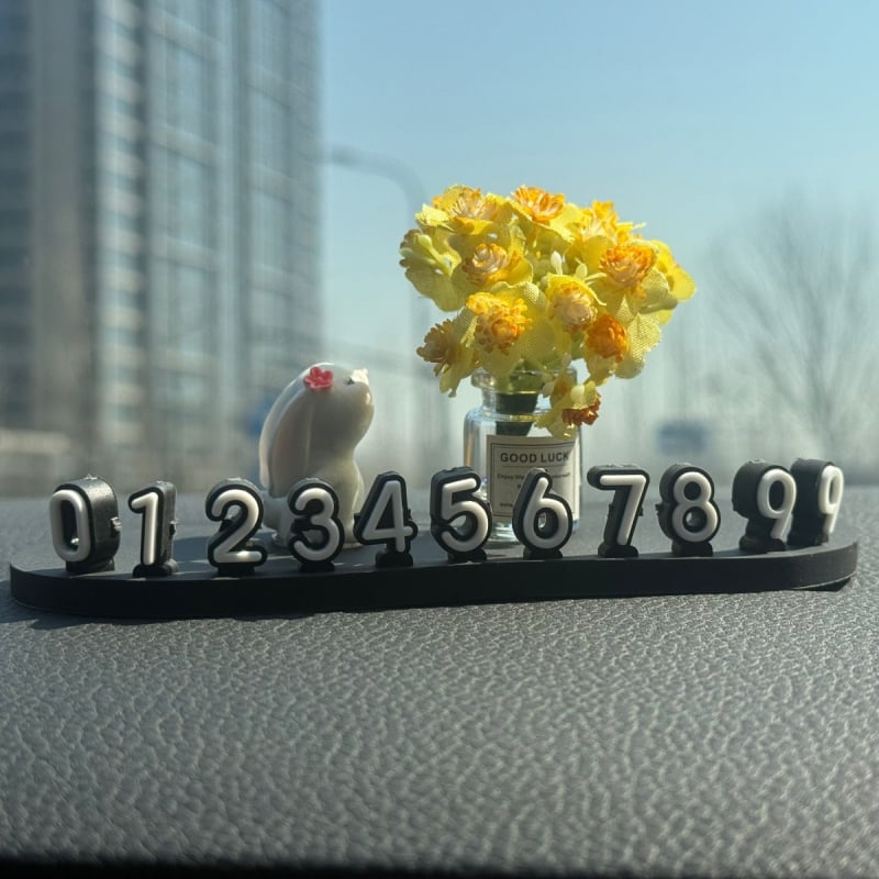 Автомобилен интериорен аксесоар: номер за паркиране за кола, модел LSSAOL, марка Mi meow, материал: друг, персонализиране: възможно