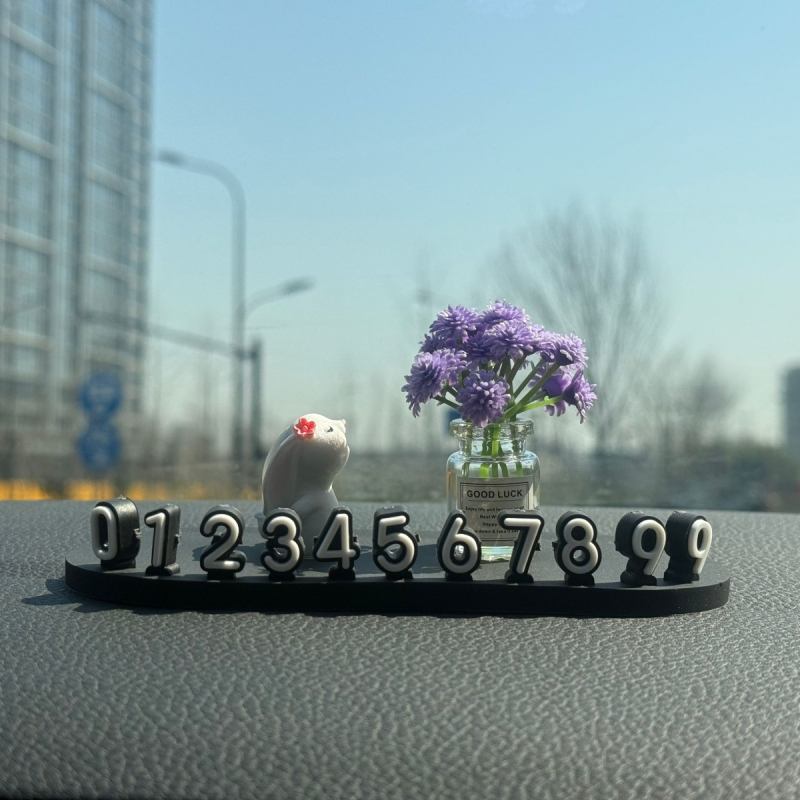 Автомобилен интериорен аксесоар: номер за паркиране за кола, модел LSSAOL, марка Mi meow, материал: друг, персонализиране: възможно