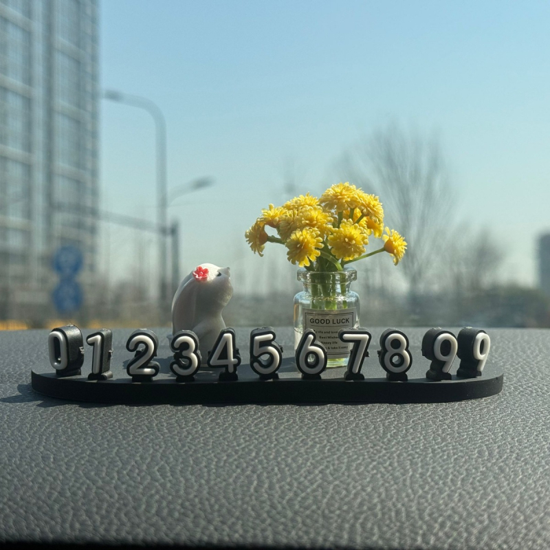 Автомобилен интериорен аксесоар: номер за паркиране за кола, модел LSSAOL, марка Mi meow, материал: друг, персонализиране: възможно
