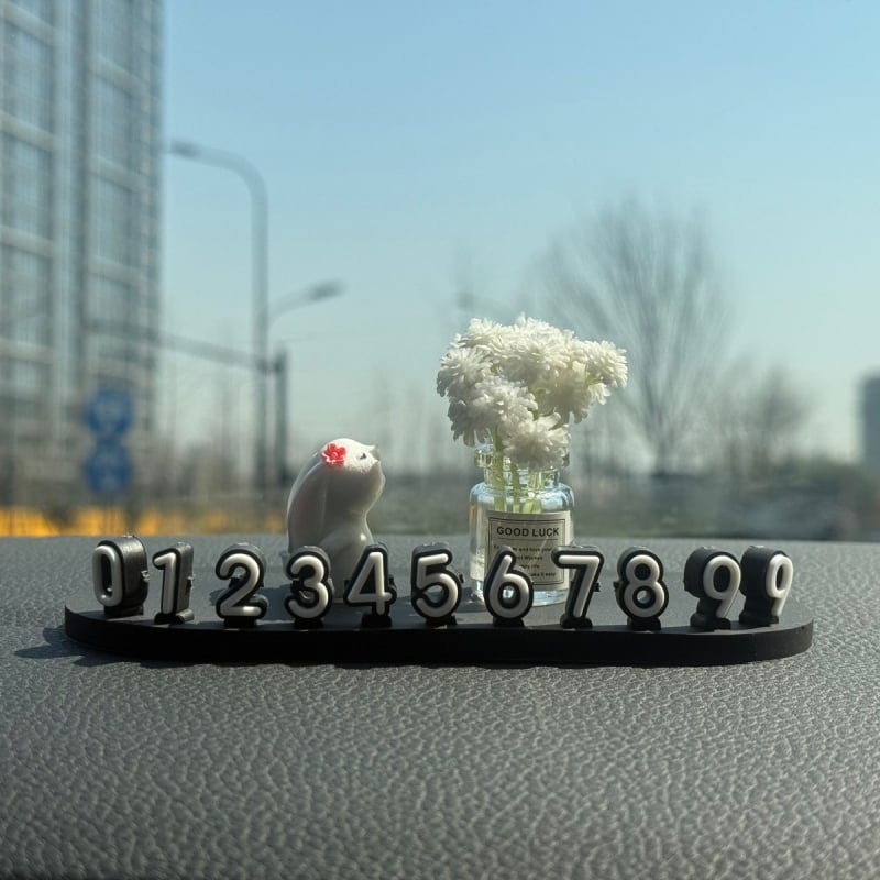 Автомобилен интериорен аксесоар: номер за паркиране за кола, модел LSSAOL, марка Mi meow, материал: друг, персонализиране: възможно