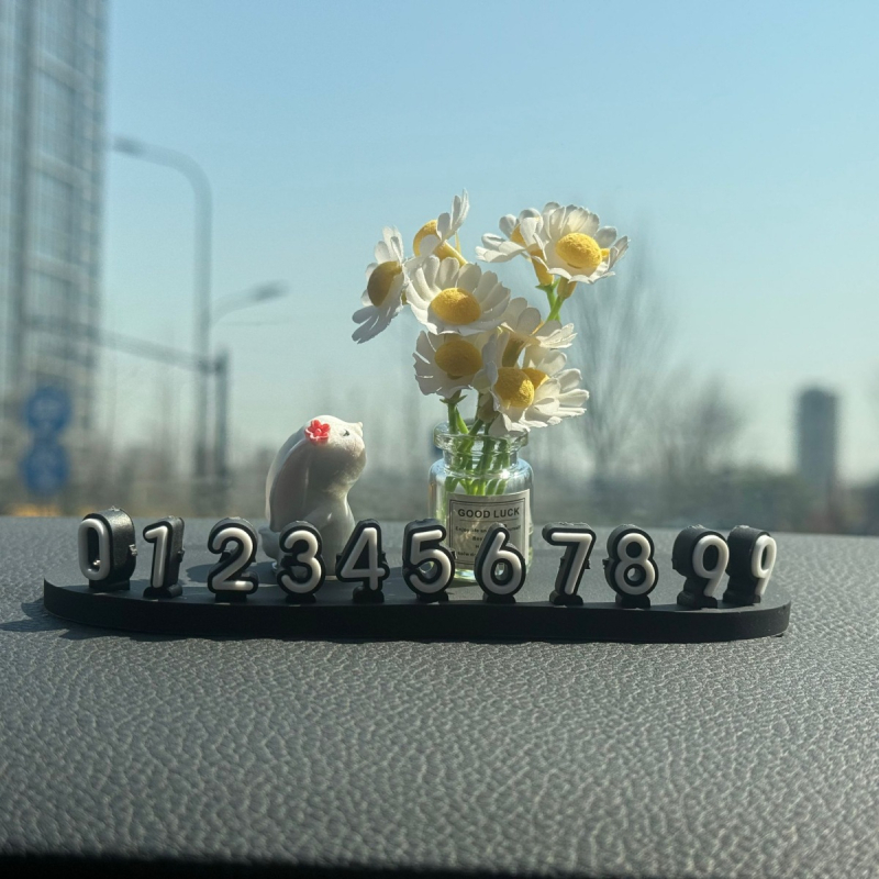 Автомобилен интериорен аксесоар: номер за паркиране за кола, модел LSSAOL, марка Mi meow, материал: друг, персонализиране: възможно