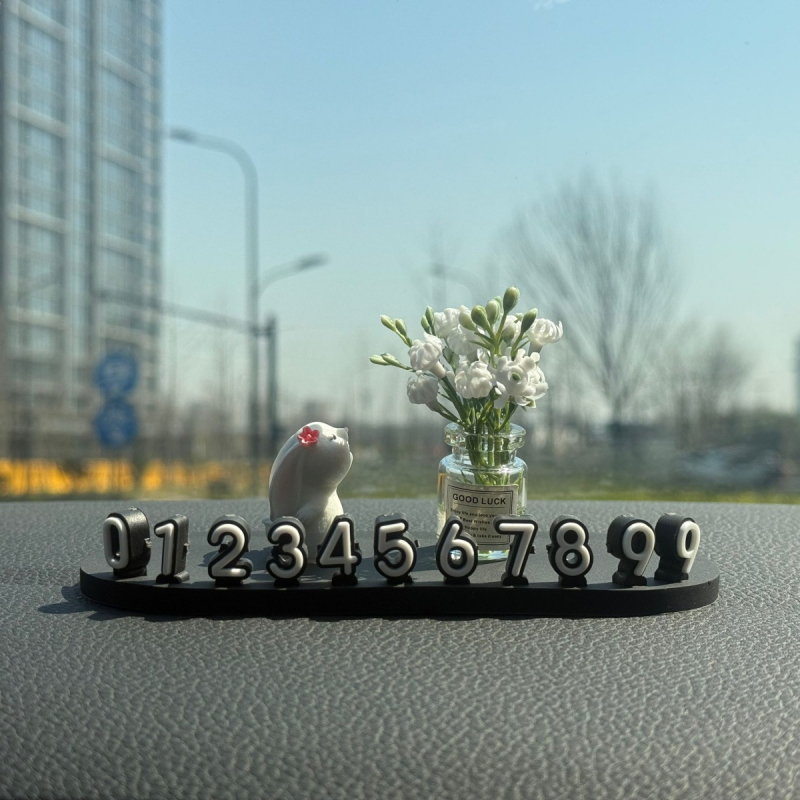 Автомобилен интериорен аксесоар: номер за паркиране за кола, модел LSSAOL, марка Mi meow, материал: друг, персонализиране: възможно