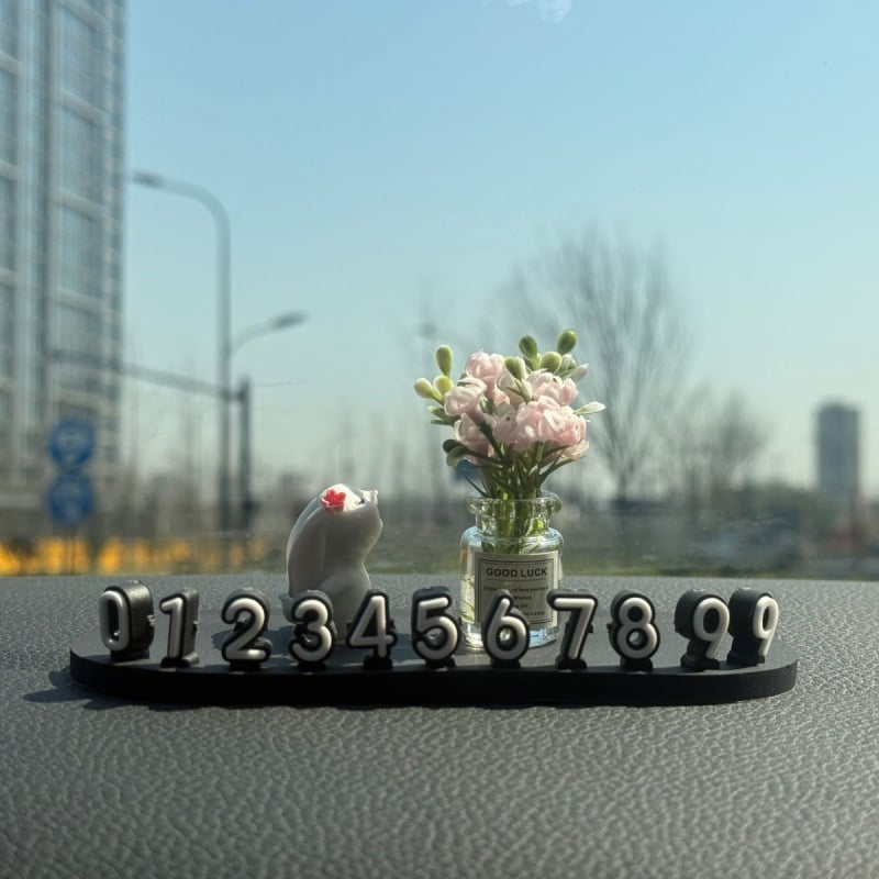 Автомобилен интериорен аксесоар: номер за паркиране за кола, модел LSSAOL, марка Mi meow, материал: друг, персонализиране: възможно