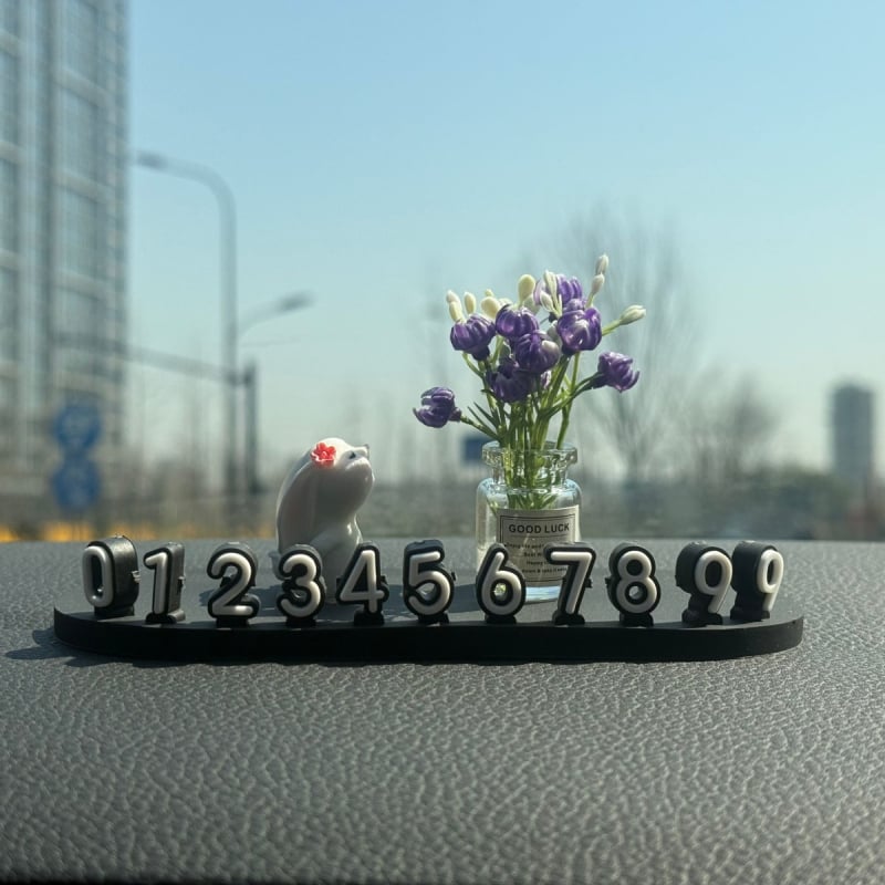 Автомобилен интериорен аксесоар: номер за паркиране за кола, модел LSSAOL, марка Mi meow, материал: друг, персонализиране: възможно