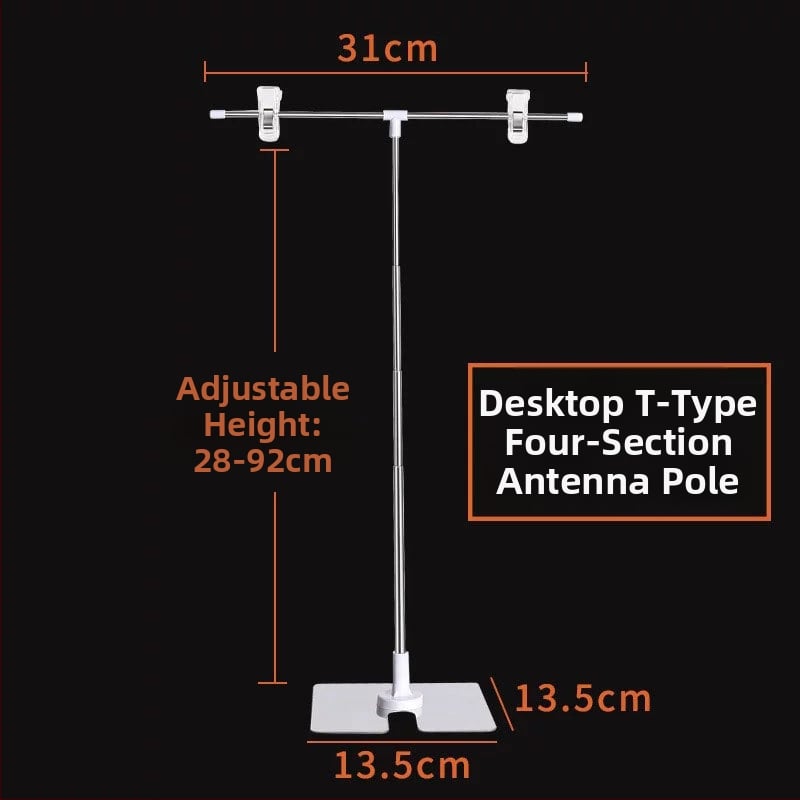 Настолен държач за плакати от неръждаема стомана с телескопично Л-образно рамо и клип за KT дъска за супермаркети