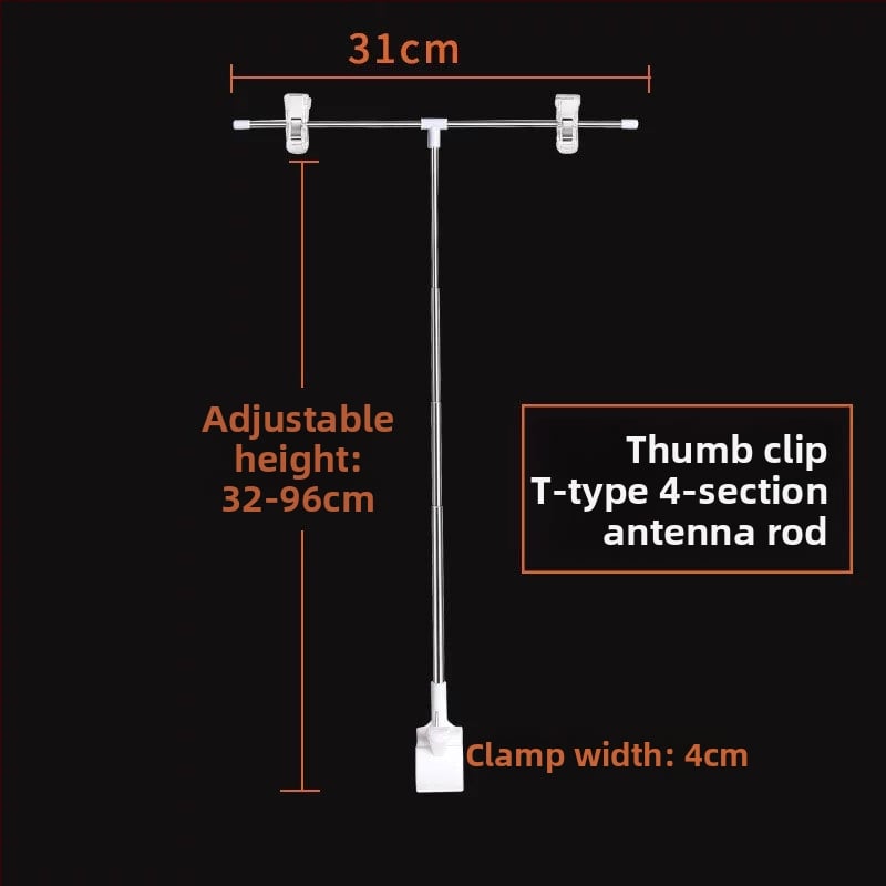 Настолен държач за плакати от неръждаема стомана с телескопично Л-образно рамо и клип за KT дъска за супермаркети