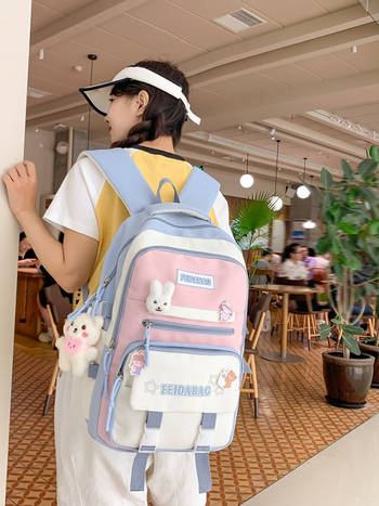 Najlonski ruksak za učenike, unisex, stil mladenačkog kampusa, prozračna podstava od poliestera, velika kapaciteta