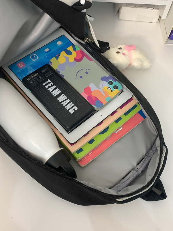 Najlonski ruksak za učenike, unisex, stil mladenačkog kampusa, prozračna podstava od poliestera, velika kapaciteta