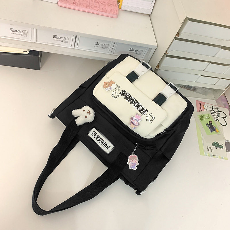 Najlonski ruksak za učenike, unisex, stil mladenačkog kampusa, prozračna podstava od poliestera, velika kapaciteta