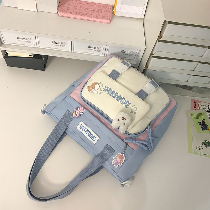 Najlonski ruksak za učenike, unisex, stil mladenačkog kampusa, prozračna podstava od poliestera, velika kapaciteta