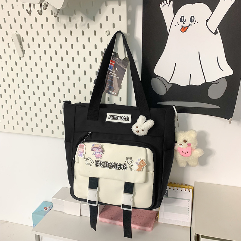 Najlonski ruksak za učenike, unisex, stil mladenačkog kampusa, prozračna podstava od poliestera, velika kapaciteta