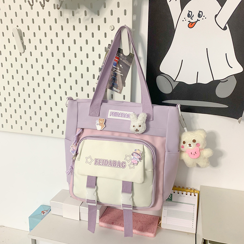 Najlonski ruksak za učenike, unisex, stil mladenačkog kampusa, prozračna podstava od poliestera, velika kapaciteta