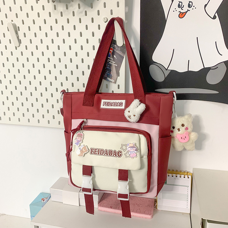 Najlonski ruksak za učenike, unisex, stil mladenačkog kampusa, prozračna podstava od poliestera, velika kapaciteta