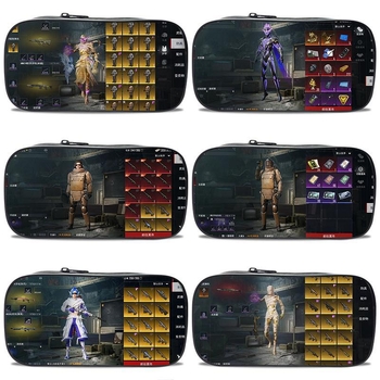 Несесер за моливи – PUBG Peace Elite тема, платнен, ръчно рисуван стил, за момчета и ученици