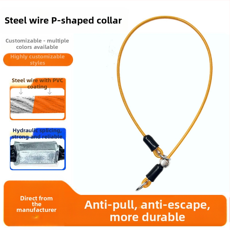 Colier de câine din sârmă de oțel, culoare solidă, stil chinezesc, universal pentru toate rasele, brand Xinzejia