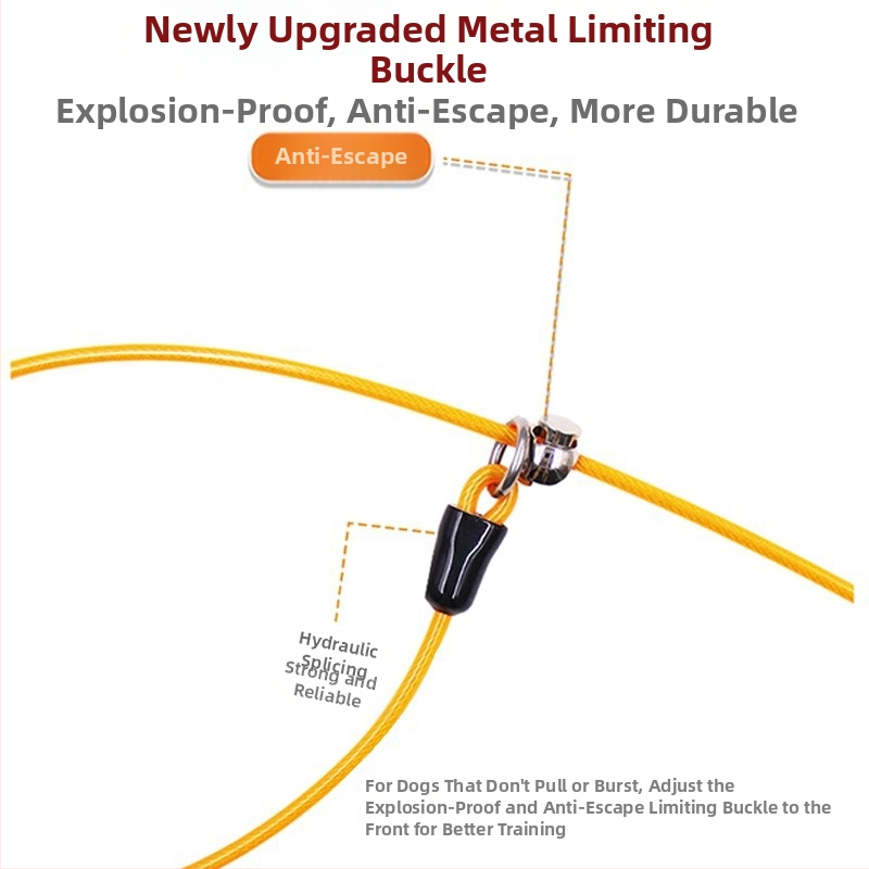 Colier de câine din sârmă de oțel, culoare solidă, stil chinezesc, universal pentru toate rasele, brand Xinzejia