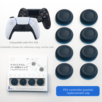 PS5/PS4/Pro joystick sapka cseréje - alumínium, 8 darabos készlet, PS5/PS4-kompatibilis