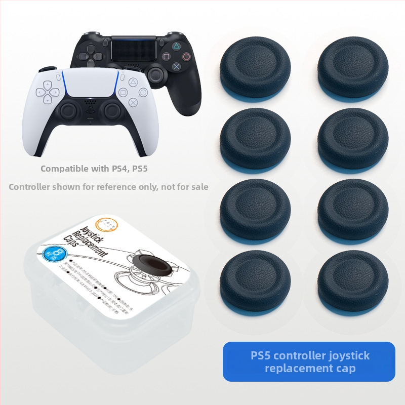 PS5/PS4/Pro joystick sapka cseréje - alumínium, 8 darabos készlet, PS5/PS4-kompatibilis