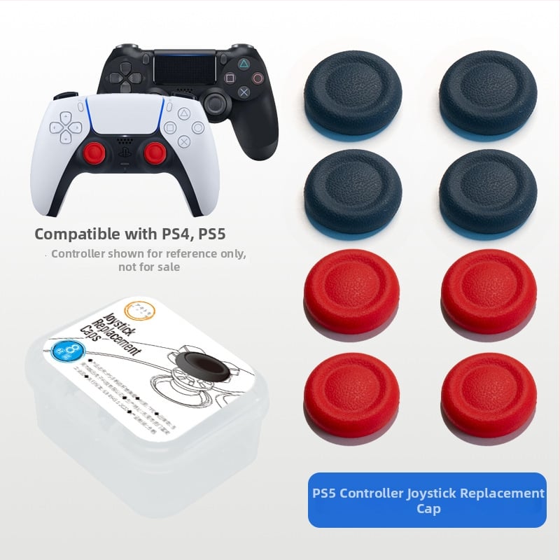 PS5/PS4/Pro joystick sapka cseréje - alumínium, 8 darabos készlet, PS5/PS4-kompatibilis