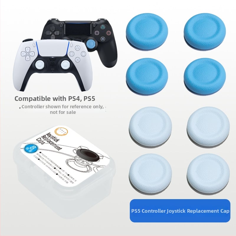 PS5/PS4/Pro joystick sapka cseréje - alumínium, 8 darabos készlet, PS5/PS4-kompatibilis